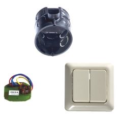 2-Befehl-Funkinnentaster mit Unterputzdose