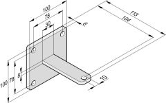 Torpfostenbeschlag 50/104 Standard