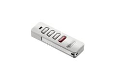 3-Befehl-Handsender Pearl Status Handsender | Weiß/Edelstahl