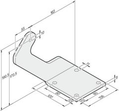 Torpfostenbeschlag 163/170,5 L