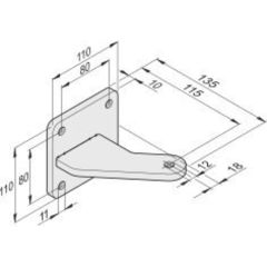 Torpfostenbeschlag 18/115 L + R