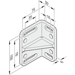 Konsole für Pfostenbeschlag L + R