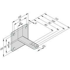 Torpfostenbeschlag 50/104 Standard