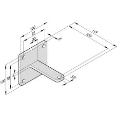 Torpfostenbeschlag 50/104 Standard