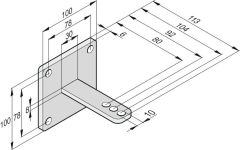 Torpfostenbeschlag 50/104 Standard