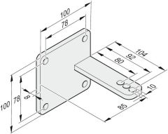 Torpfostenbeschlag 85/104 L + R | Edelstahl