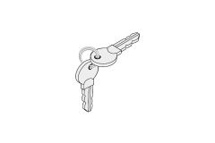 key (2 pieces) for emergency release