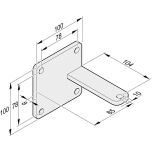 Gate post fitting 85/104 L + R galvanised | Galvanised