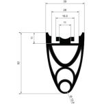 Gummiprofil passiv Typ GP62